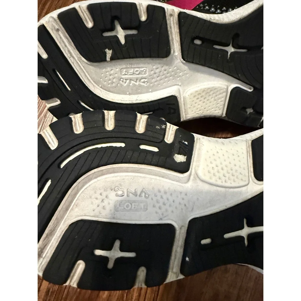 Brooks Ghost 14 Womens Running Shoes Black Pink Teal 1203561B013 Size 7 Medium B